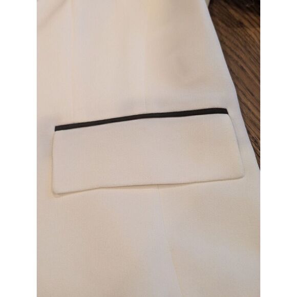 LE SUIT Womens Contrast Trim Notch Collar One-Button Blazer Jacket White BNWT - Picture 13 of 16